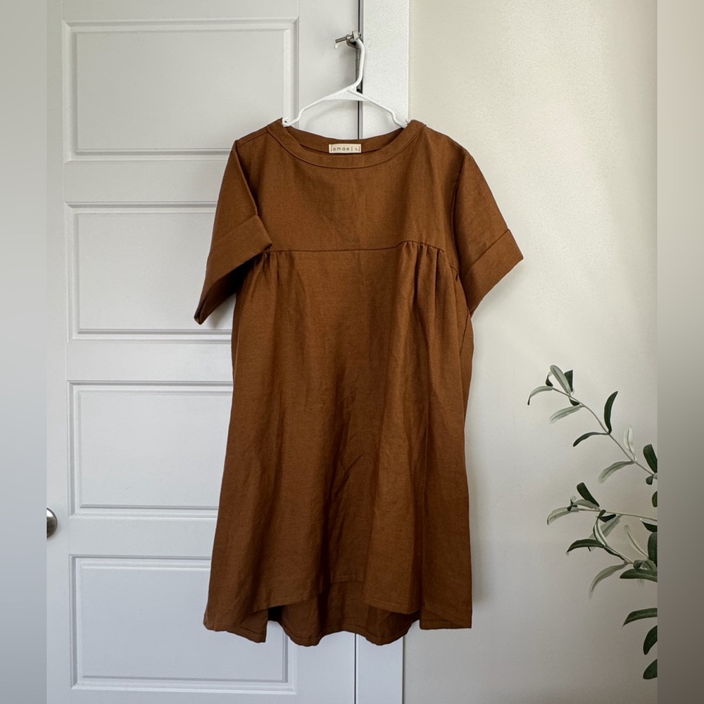 Amae Co Linen Babydoll Dress